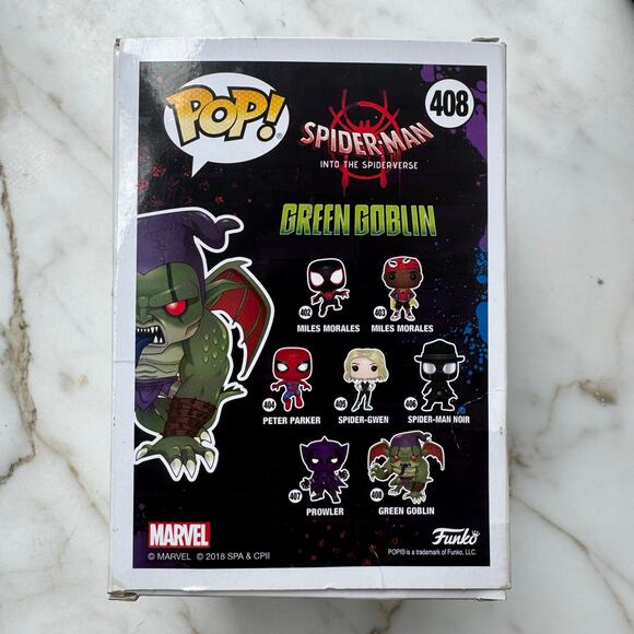 Funko POP! Marvel: Spider-Man Into The Spider-Verse Green Goblin NEW IN BOX - Picture 4 of 9